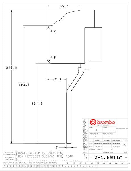 brembo GT-KIT MERCEDES BENZ SL55 R230 2001〜2008 2P1.9011A/2P2.9011A