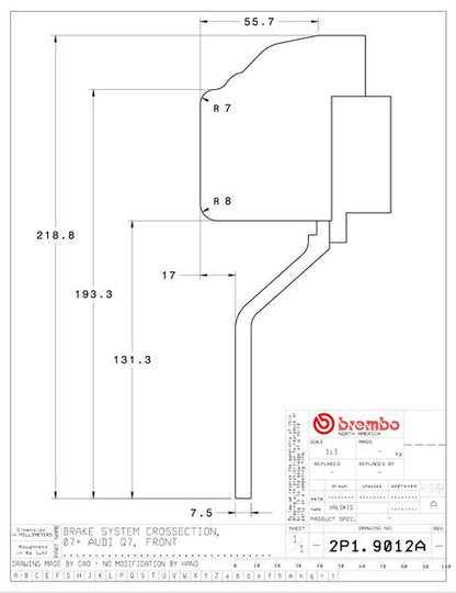 brembo GT-KIT AUDI Q7(4L) 2007〜2015 2P1.9012A/2P2.9012A