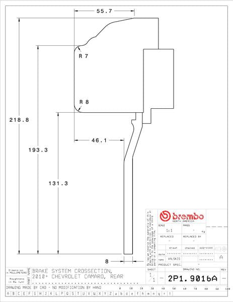 brembo GT-KIT CHEVROLET カマロ 2010〜2015 2P1.9016A/2P2.9016A
