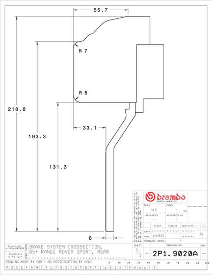 brembo GT-KIT LAND ROVER ディスカバリー3 2005〜2008 2P1.9020A/2P2.9020A
