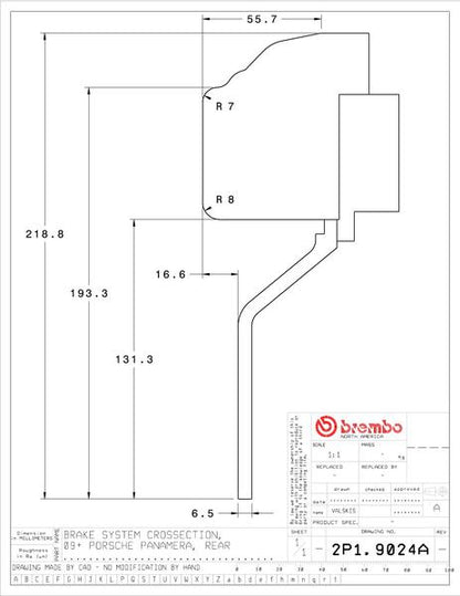 brembo GT-KIT PORSCHE 970パナメーラ 2009〜2016 2P1.9024A/2P2.9024A