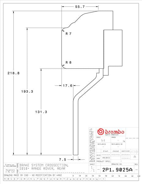 brembo GT-KIT LAND ROVER レンジローバー 2010〜2012 2P1.9025A/2P2.9025A