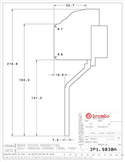 brembo GT-KIT PORSCHE 958カイエン 2011〜2018 2P1.9030A/2P2.9030A
