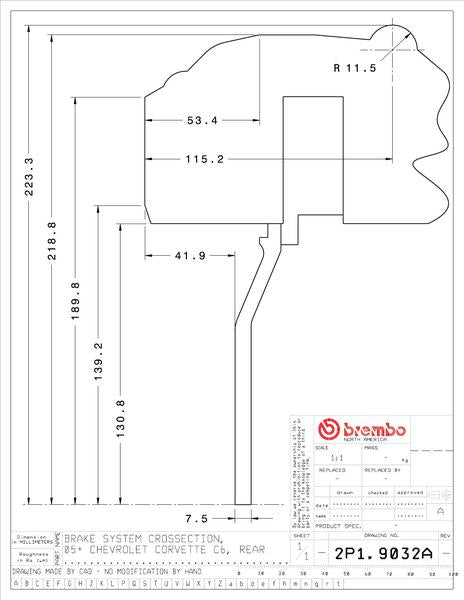 brembo GT-KIT CHEVROLET コルベット 2006〜2013 2P1.9032A/2P2.9032A