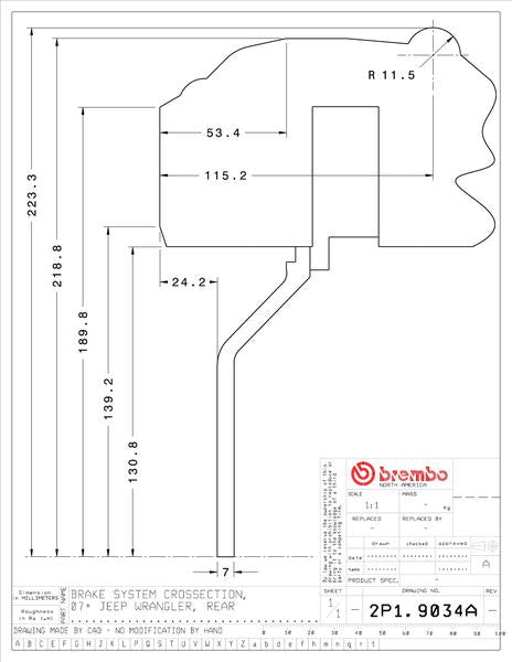 brembo GT-KIT JEEP ラングラー JK 2007〜 2P1.9034A/2P2.9034A