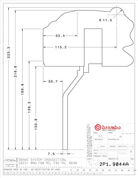brembo GT-KIT BMW M4 F82 2014〜 2P1.9044A/2P2.9044A