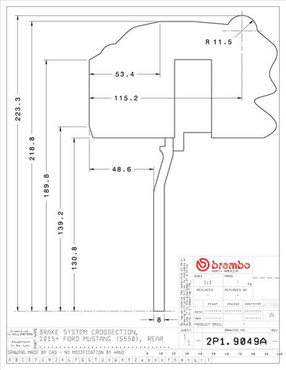 brembo GT-KIT FORD マスタング 2015〜 2P1.9049A/2P2.9049A