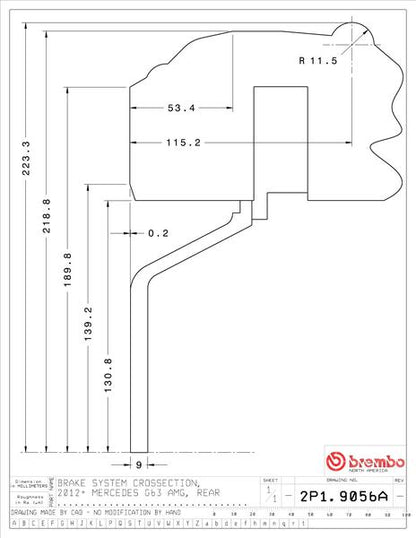 brembo GT-KIT MERCEDES BENZ G63 AMG 2012〜2018 2P1.9056A/2P2.9056A