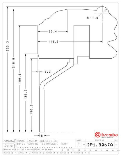 brembo GT-KIT FERRARI テスタロッサ 1988〜1991 2P1.9067A/2P2.9067A