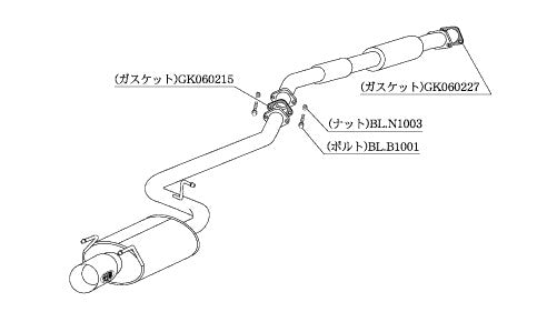 柿本改 Kakimoto.R カローラレビン E-AE101 1991/6〜1995/5 【TS328】 マフラー カキモト カキモト カキモトR