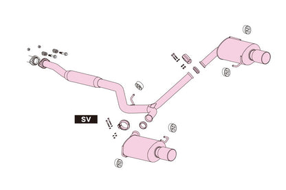 FUJITSUBO legalis Legalis R typeEVOLUTION SV レガシィツーリングワゴン CBA-BP5 H18.5〜H21.5（2006.5〜2009.5） 【790-64081】 マフラー フジツボ レガリスR