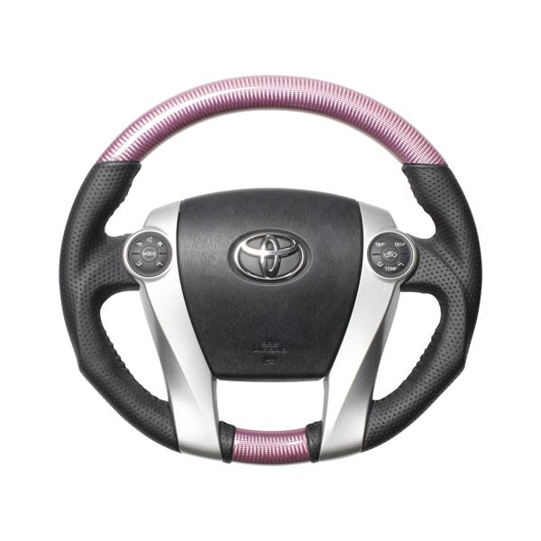 REAL レアル オリジナル (ピンクカーボン/ブラックステッチ)　プリウスPHV　ZVW35　2012/1〜2016/5 (30-2-PC
