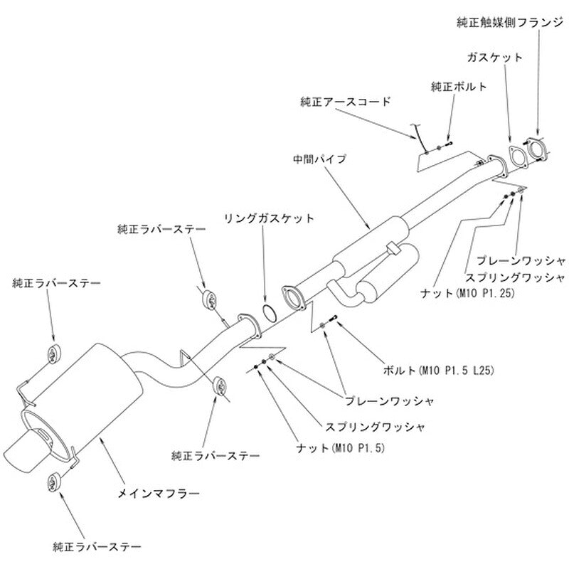 HKS Super Turbo Muffler スカイライン ER34 98/05-01/05 【31029-AN005】 マフラー Super Turbo Muffler エッチケーエス スーパーターボマフラー