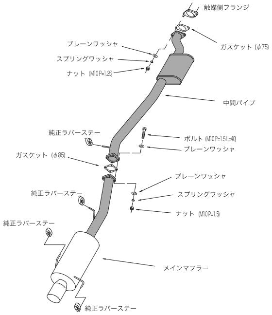 ★貴重！社外品 JASMA 認定！ マフラー★07年 型式「E-BCNR33」R33 日産 スカイライン GTR NISSAN SKYLINE GTRリアマフラー 中間パイプ 排気系 – tagged 
