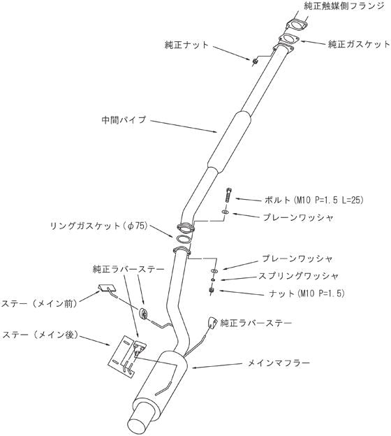 ランサーエボリューションVII CT9A マフラー HKS サイレントハイパワー