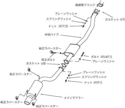 HKS サイレントハイパワー ニッサン スカイラインGT-R E-BNR32 1989/08〜1994/12 31019-AN011