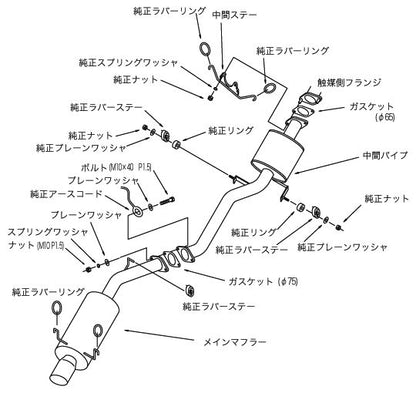 HKS サイレントハイパワー マツダ RX-7 E-FC3S 1985/09〜1991/11 31019-AZ001