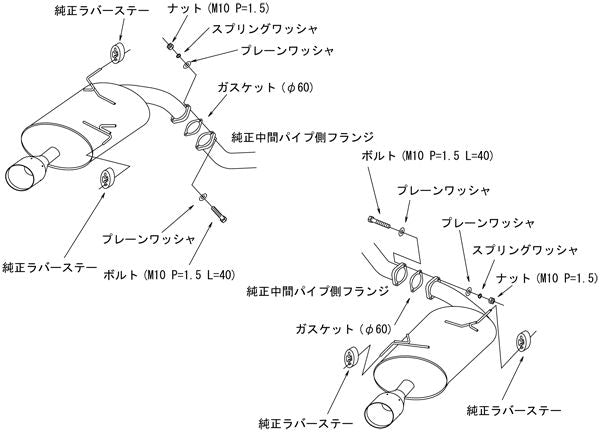 レガシィツーリングワゴン BRG マフラー HKS リーガマックスプレミアム