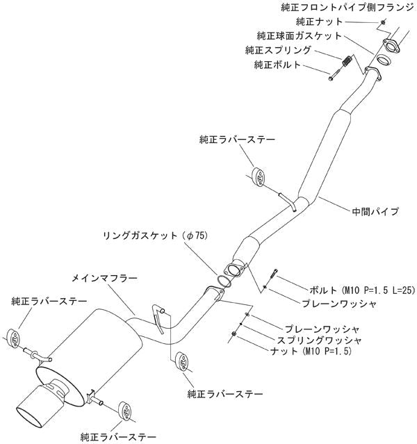 HKS スーパーターボマフラー スバル インプレッサWRX STI GH-GDB 2000/10〜2004/05 31029-AF002