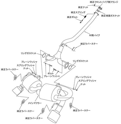 HKS スーパーターボマフラー スバル インプレッサWRX STI CBA-GRF 2009/02〜2014/08 31029-AF005