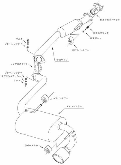 HKS スーパーターボマフラー スズキ ジムニー GF-JB23W/GH-JB23W/TA-JB23W/ABA-JB23W 1998/10〜2018/06 31029-AS002
