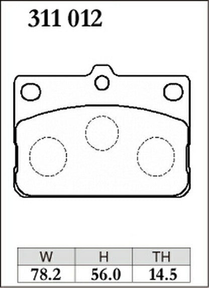 DIXCEL ブレーキパッド ESタイプ トヨタ カローラセダン/スプリンターセダン KE30/KE50系 1974/04〜1979/02 フロント左右セット 311012
