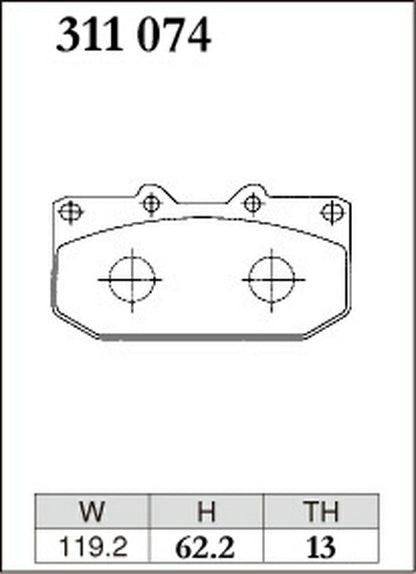DIXCEL ブレーキパッド Mタイプ トヨタ ヴィッツ NSP131 2018/06〜 フロント左右セット 311074