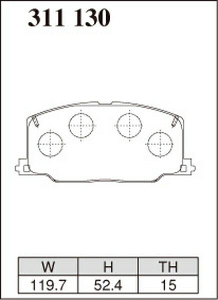 DIXCEL ブレーキパッド Zタイプ トヨタ カムリ SV21 1986/08〜1990/07 フロント左右セット 311130