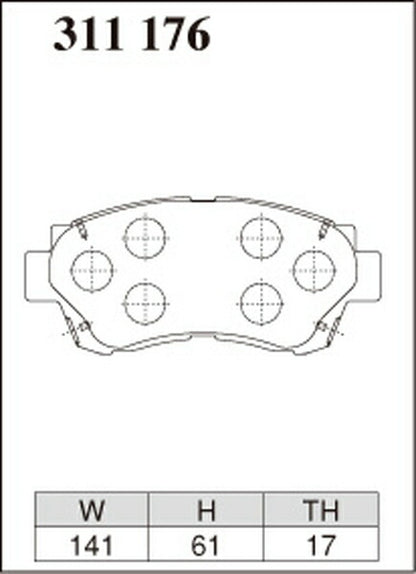 DIXCEL ブレーキパッド ESタイプ トヨタ マークII/クレスタ/チェイサー JZX91/JZX93 1995/09〜1996/09 フロント左右セット 311176