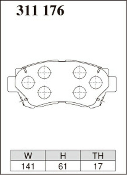 DIXCEL ブレーキパッド ECタイプ トヨタ マークII/クレスタ/チェイサー GX105/JZX101/JZX105 1996/09〜2001/06 フロント左右セット 311176