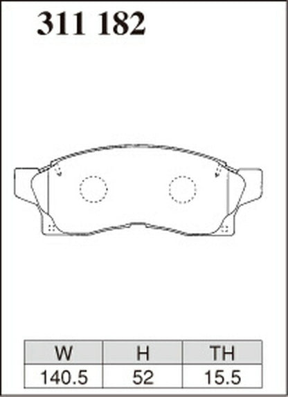 DIXCEL ブレーキパッド Mタイプ トヨタ MR2 SW20 1989/12〜1991/12 フロント左右セット 311182
