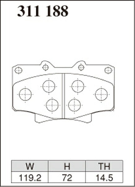 DIXCEL ブレーキパッド Xタイプ トヨタ ランドクルーザー/ランドクルーザーシグナス FZJ80G/HZJ81V 1990/01〜1998/01 フロント左右セット 311188