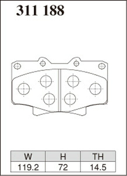 DIXCEL ブレーキパッド ESタイプ トヨタ ランドクルーザー/ランドクルーザーシグナス FZJ80G/HZJ81V 1990/01〜1998/01 フロント左右セット 311188