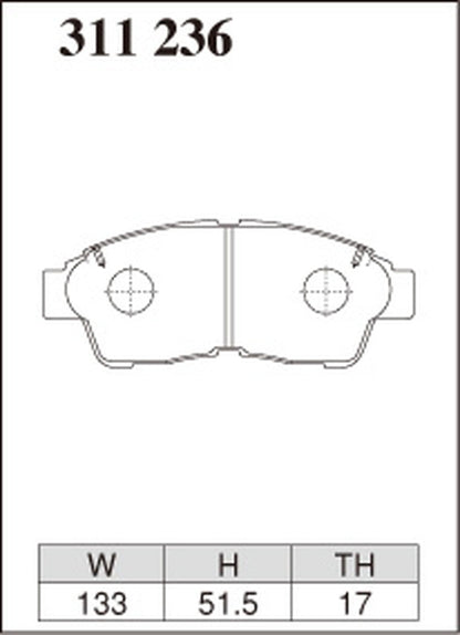 ディクセル Zタイプ フロント左右セット ブレーキパッド カリーナ AT192 311236 DIXCEL ブレーキパット