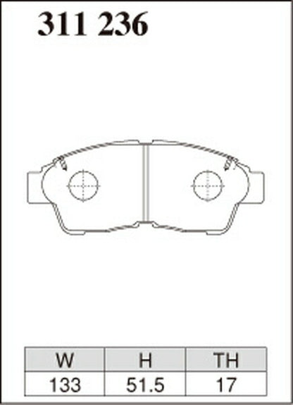 DIXCEL ブレーキパッド Mタイプ トヨタ カルディナ ST191G 1992/11〜1996/01 フロント左右セット 311236