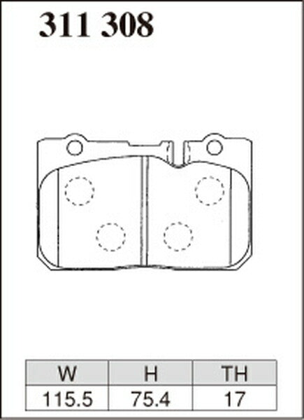 DIXCEL ブレーキパッド ECタイプ トヨタ セルシオ UCF20/UCF21 1994/10〜2000/08 フロント左右セット 311308