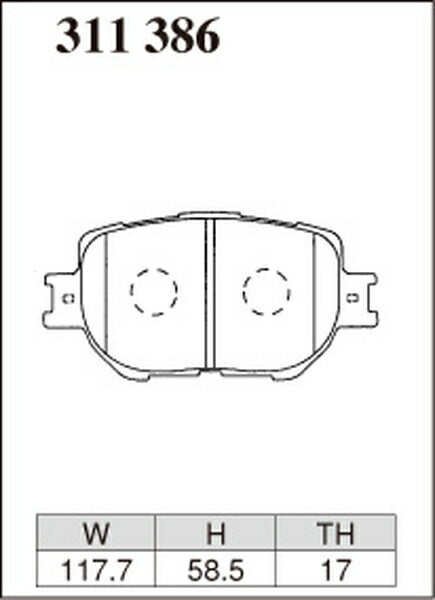 DIXCEL ブレーキパッド Mタイプ トヨタ マークX GRX135 2014/06〜 フロント左右セット 311386