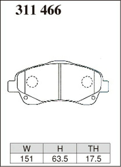 DIXCEL ブレーキパッド ECタイプ トヨタ アベンシス AZT250/AZT251/AZT255 2003/07〜 フロント左右セット 311466