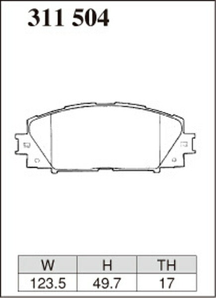 DIXCEL ブレーキパッド Mタイプ トヨタ サクシードバン NCP160V/NCP165V 2014/09〜 フロント左右セット 311504
