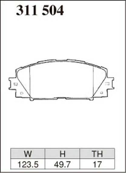 DIXCEL ブレーキパッド Mタイプ トヨタ サクシードバン NCP160V/NCP165V 2014/09〜 フロント左右セット 311504