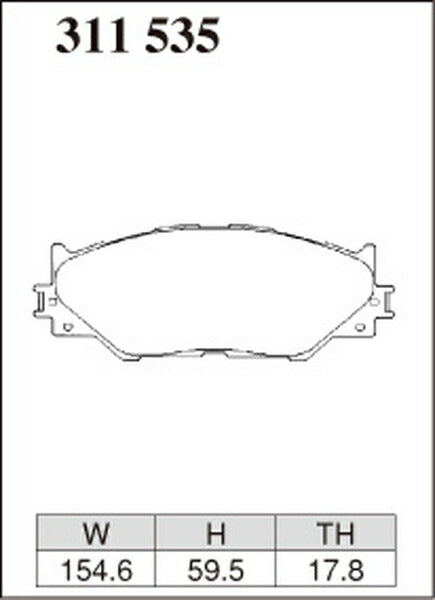 DIXCEL ブレーキパッド ECタイプ レクサス IS250C GSE20 2009/04〜2013/08 フロント左右セット 311535