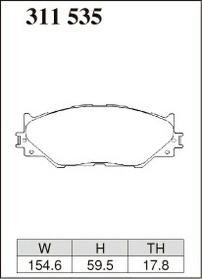 DIXCEL ブレーキパッド Zタイプ レクサス IS300h AVE30 2013/04〜2020/10 フロント左右セット 311535