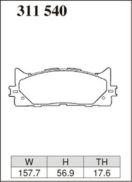 DIXCEL ブレーキパッド Mタイプ ダイハツ アルティス AVV50N 2012/04〜2017/07 フロント左右セット 311540