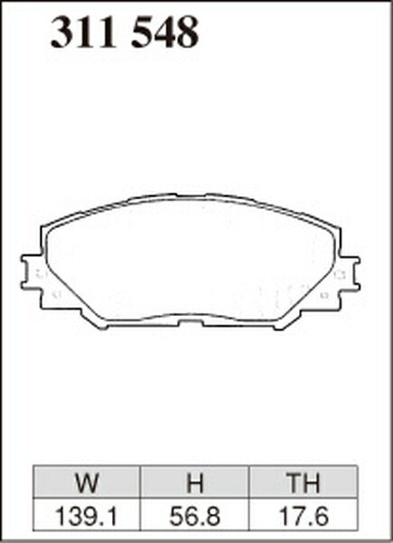 DIXCEL ブレーキパッド Sタイプ トヨタ カローラアクシオ NZE141 2006/09〜2008/10 フロント左右セット 311548