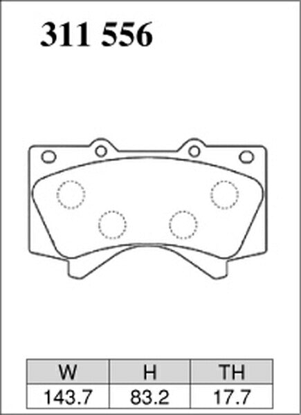 DIXCEL ブレーキパッド Mタイプ トヨタ タンドラ 2007〜 フロント左右セット 311556