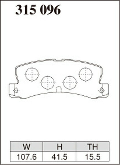DIXCEL ブレーキパッド ECタイプ トヨタ トレノ AE101 1991/06〜1995/05 リア左右セット 315096