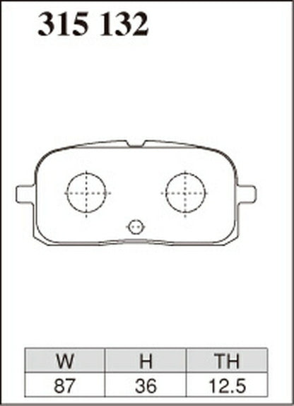 DIXCEL ブレーキパッド Mタイプ トヨタ カローラII/ターセル/コルサ EL31 1986/05〜1990/09 リア左右セット 315132