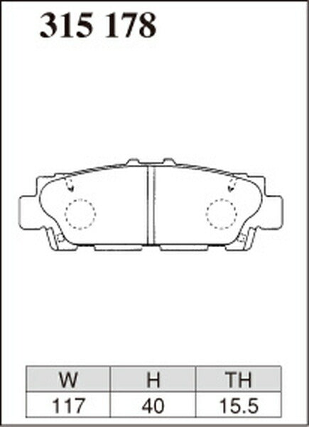 DIXCEL ブレーキパッド ECタイプ トヨタ セルシオ UCF10 1989/11〜1992/08 リア左右セット 315178