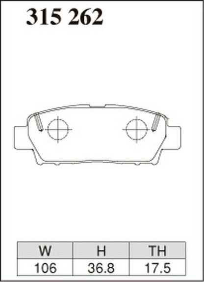 DIXCEL ブレーキパッド ECタイプ トヨタ マークII/クレスタ/チェイサー JZX90 1992/10〜1996/09 リア左右セット 315262