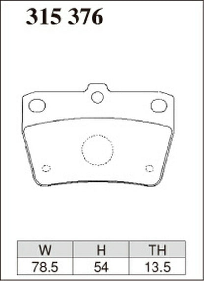 DIXCEL ブレーキパッド Zタイプ トヨタ RAV4 ACA20W/ZCA25W 2003/07〜2004/02 リア左右セット 315376